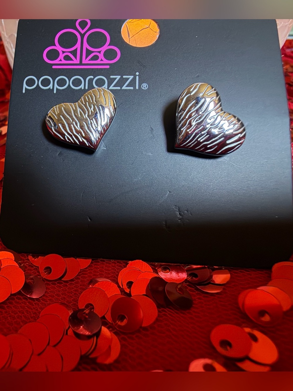 Paparazzi stainless steel stud heart earrings.